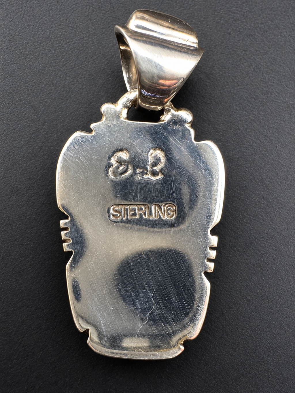 Wednesday Eddie Custom Sterling Silver Shell Inlay Pendant Earrings Set