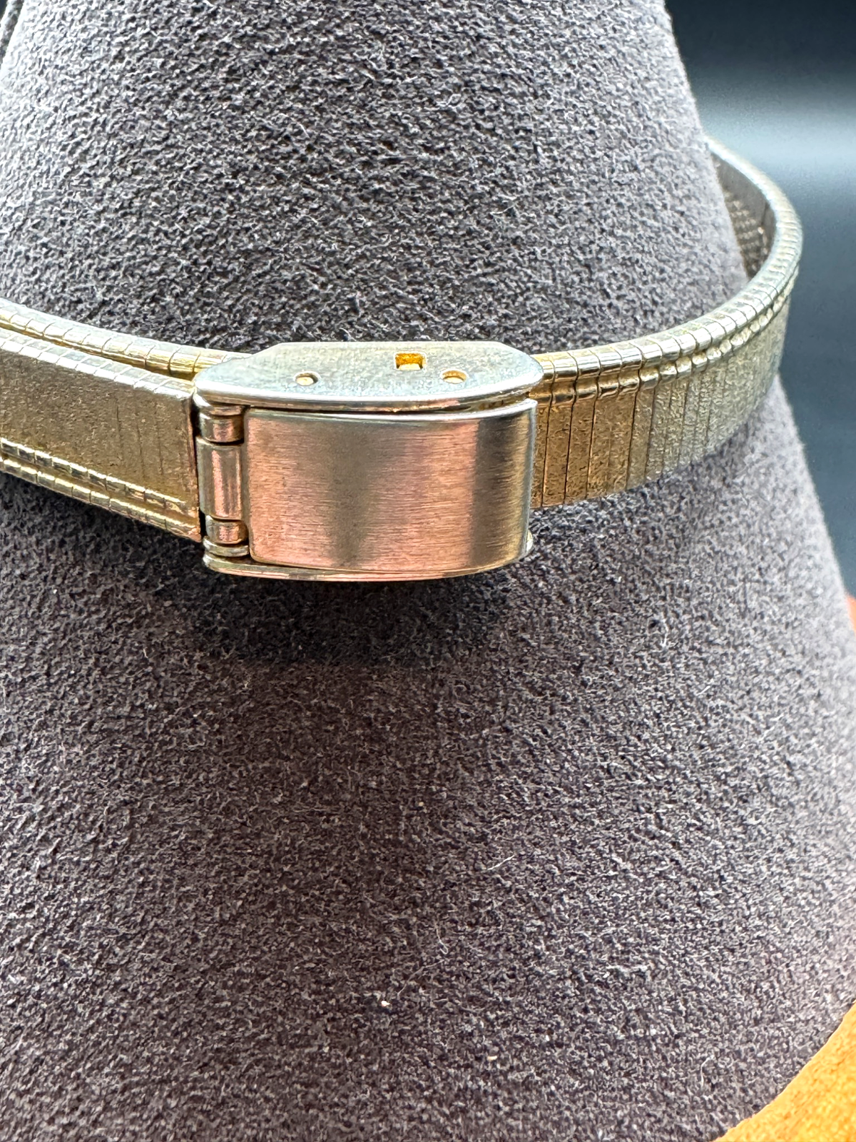 Vintage Sarah Coventry Quartz Watch, Two-Tone Textured Band, Untested