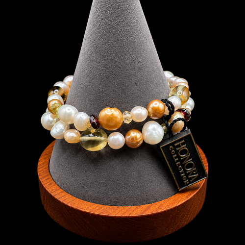 HONORA Collection Multicolor Pearl & Beaded Double Strand Bracelet Boho
