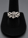 Sterling Silver Woven Celtic Knot Ring Intricate Braided Weave Design Vintage Style