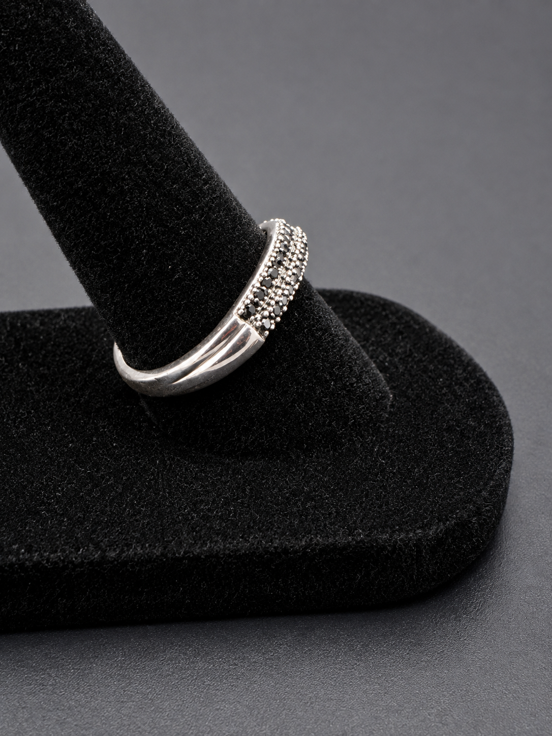 Vintage Silver Woven Wave Ring Textured Multi Row Band Size 7.5