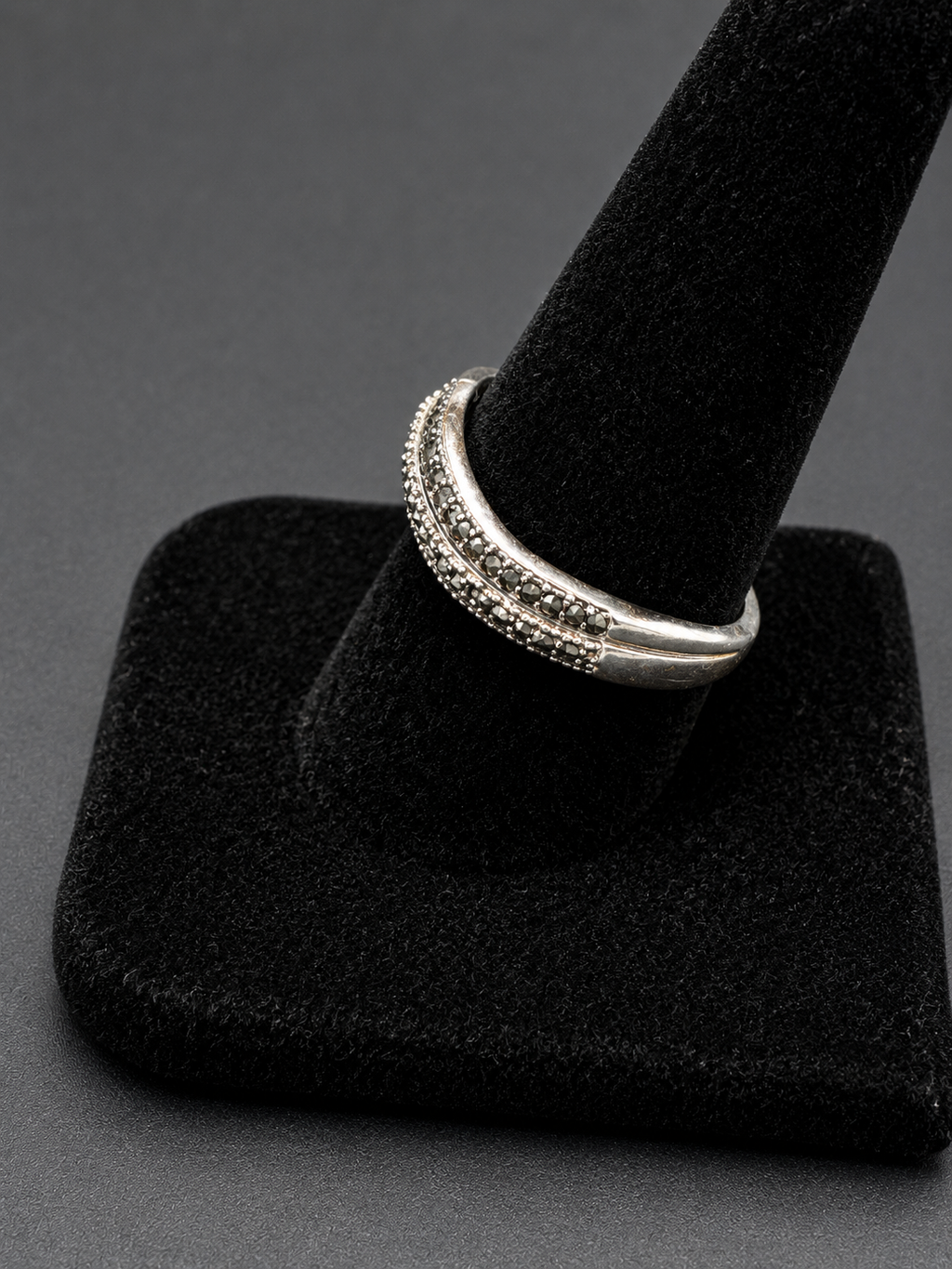 Vintage Silver Woven Wave Ring Textured Multi Row Band Size 7.5