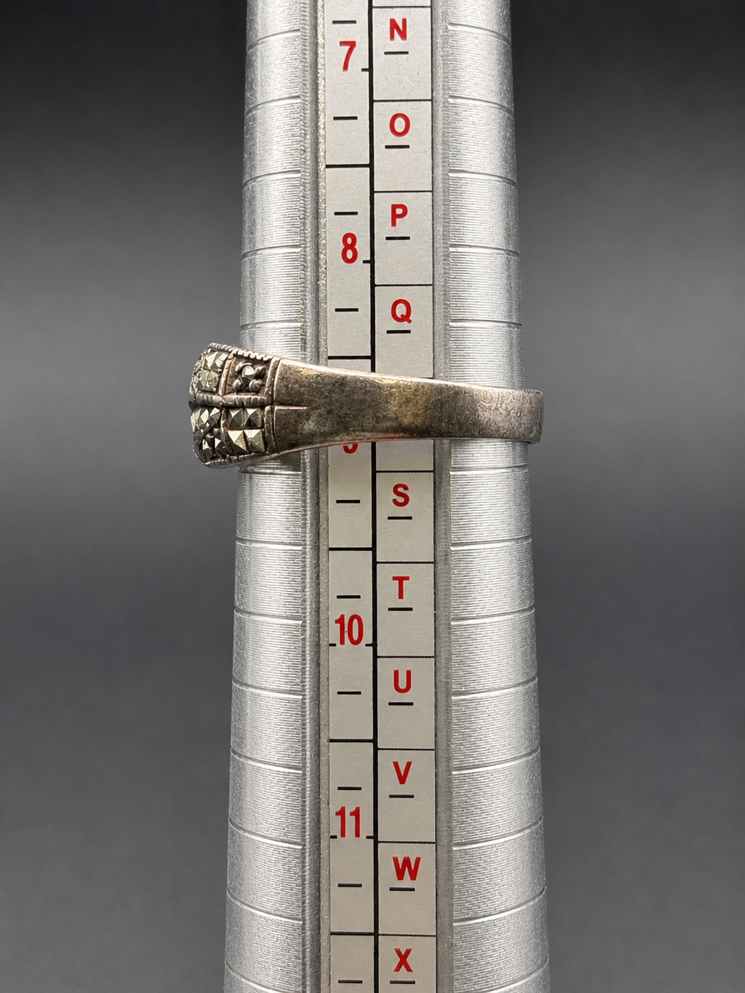 Vintage Silver Tone Crossover Weave Ring – Textured Statement Band – Unique Design