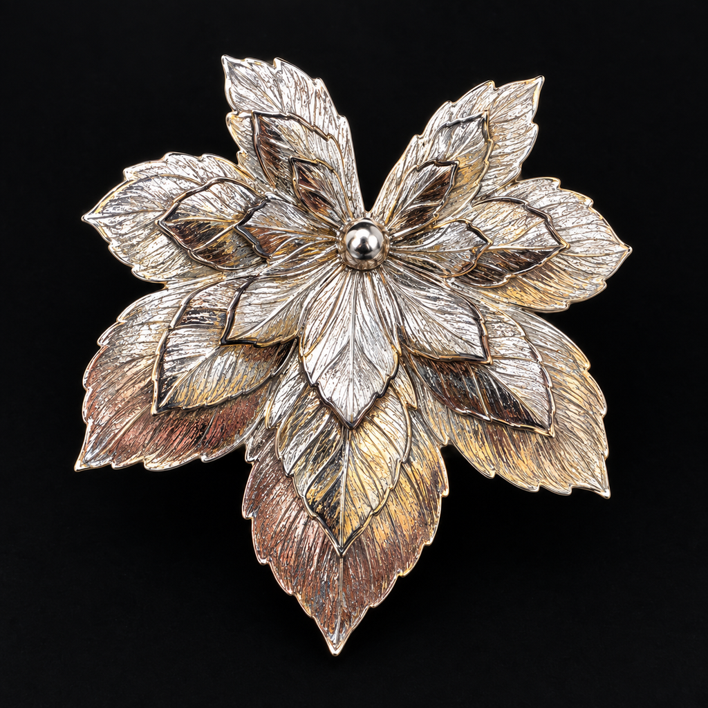 Sarah Coventry Silver Tone Leaf Brooch & Clip On Earrings Set Vintage Signed