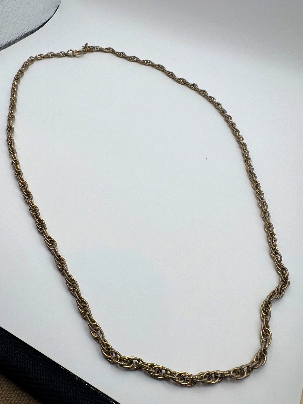 Vintage Sarah Coventry Gold Tone Rope Chain Necklace, 22", Signed