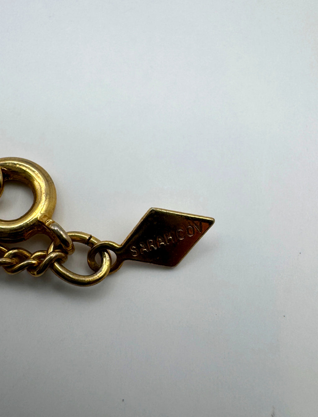 Vintage Sarah Coventry Gold Tone Book Locket Necklace, 18", Signed