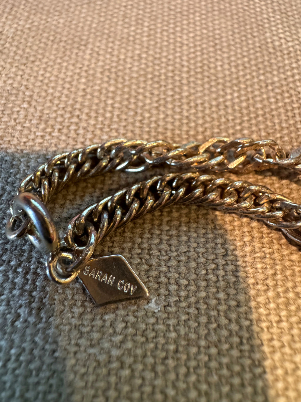 Vintage Sarah Coventry Gold Tone Rope Chain Necklace, 30", Signed