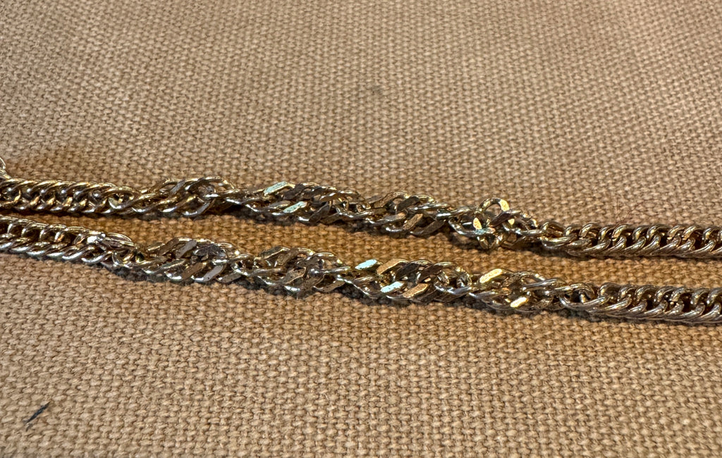 Vintage Sarah Coventry Gold Tone Rope Chain Necklace, 30", Signed