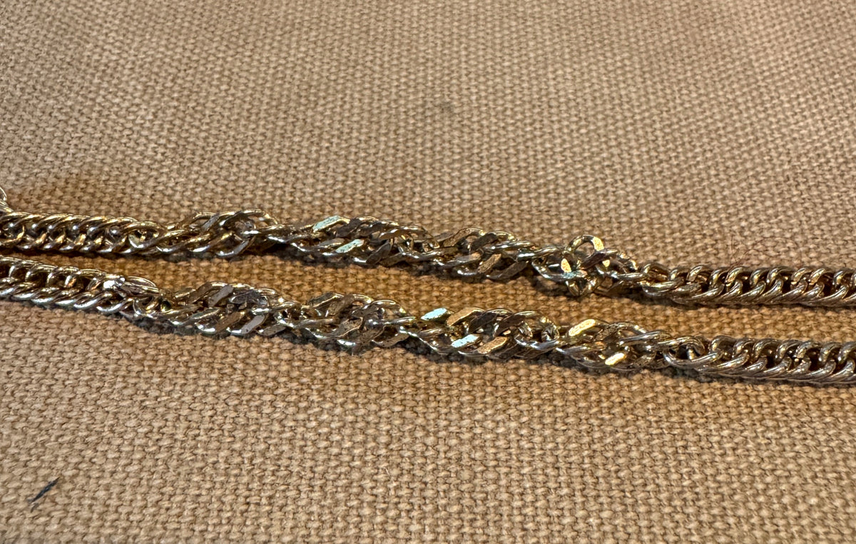 Vintage Sarah Coventry Gold Tone Rope Chain Necklace, 30", Signed