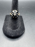 10K Gold Black Onyx & Diamond Ring – Size 6