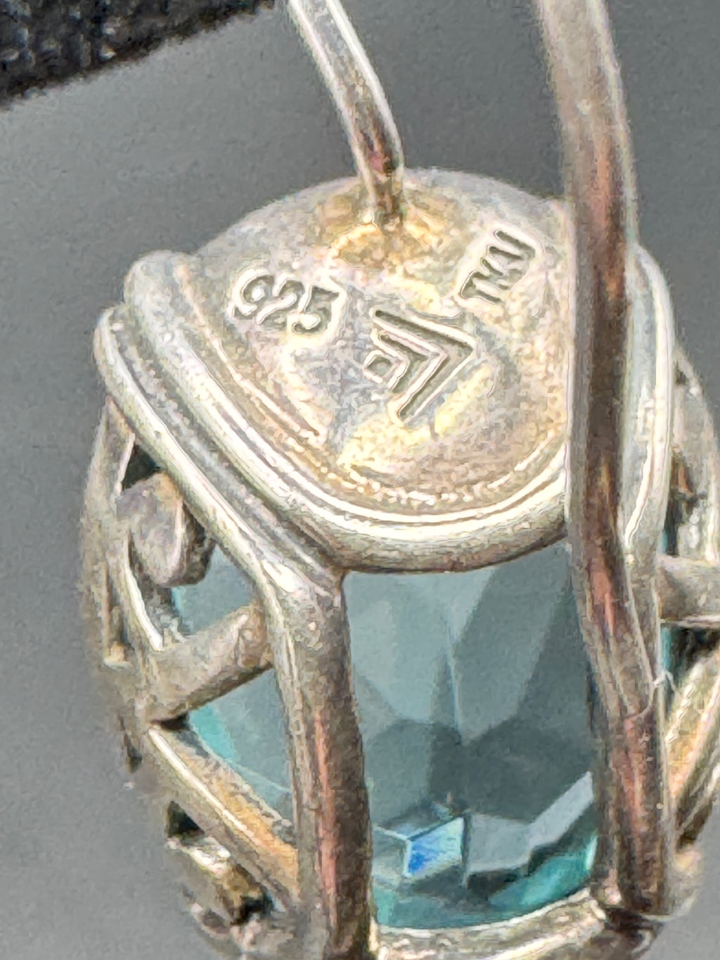 925 Sterling Silver Blue Topaz Drop Earrings – Vintage Style