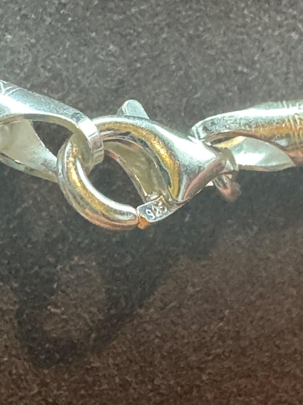 925 Sterling Silver Box Chain Link Bracelet Lobster Clasp