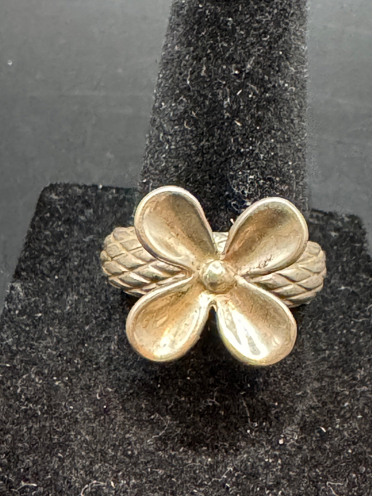 Carolyn Pollack Relios Sterling Silver Woven Flower Statement Ring Size 7.5