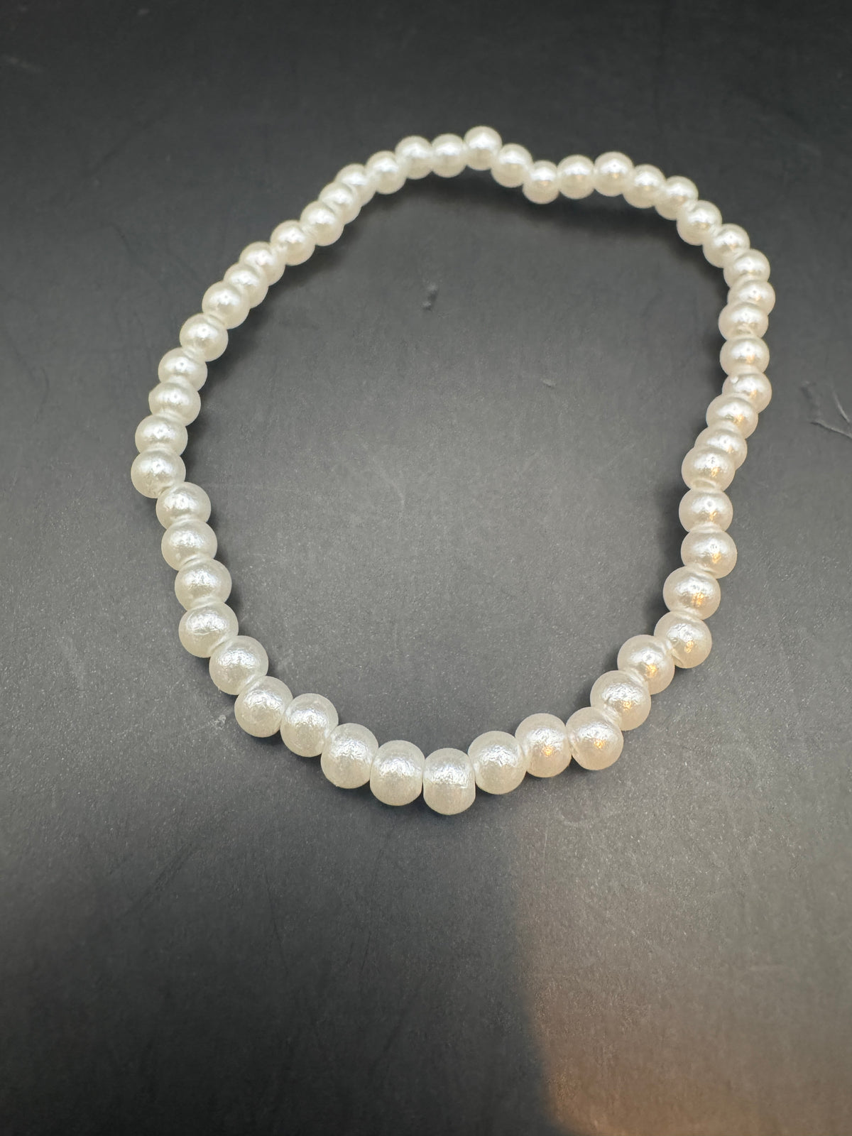 Faux Pearl Stretch Bracelet Set of 4, Gold-Tone Accents