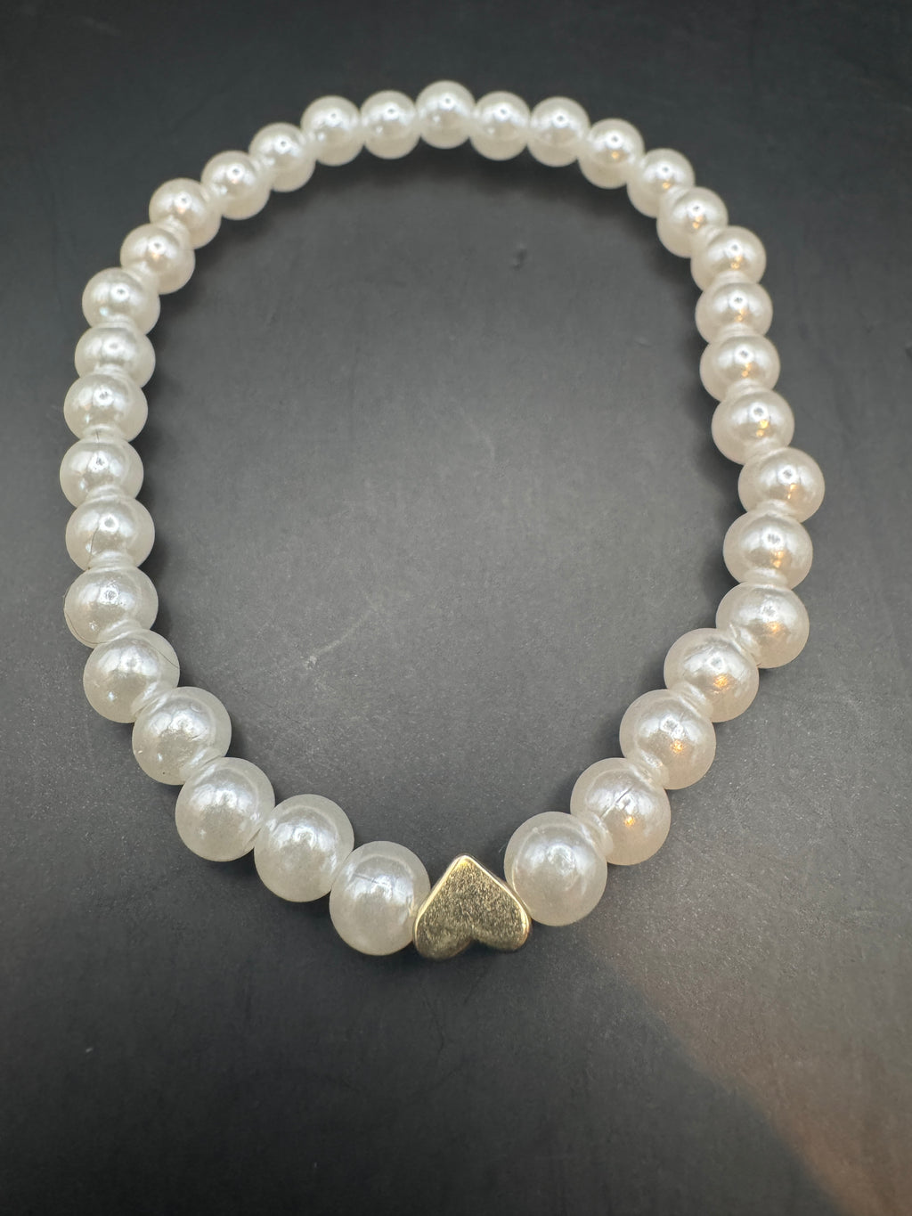 Faux Pearl Stretch Bracelet Set of 4, Gold-Tone Accents