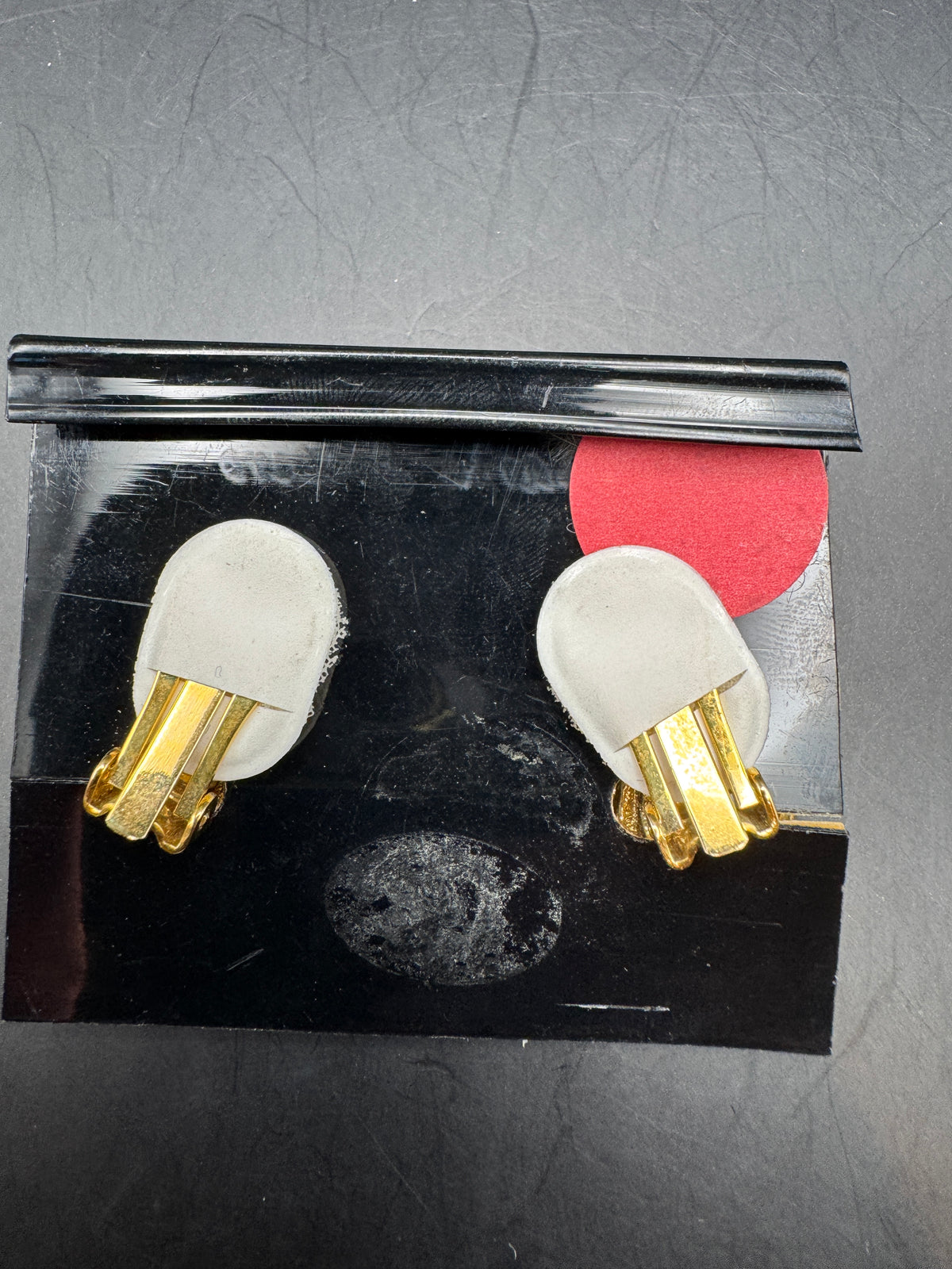Vintage Maria Botero Gold Tone Rose Cluster Clip Earrings, Heart Drop with Faux Pearl, 2"