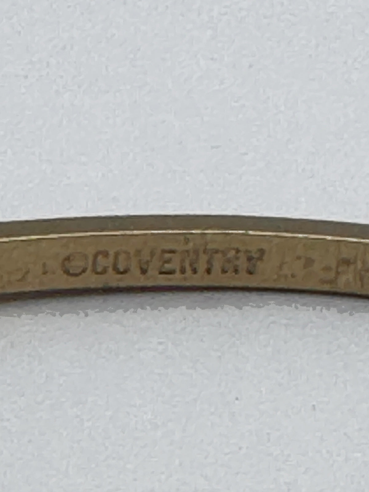 Vintage Sarah Coventry Bangle Bracelet Green Swirl Cabochon Gold Tone Hook Clasp Signed 2.75"